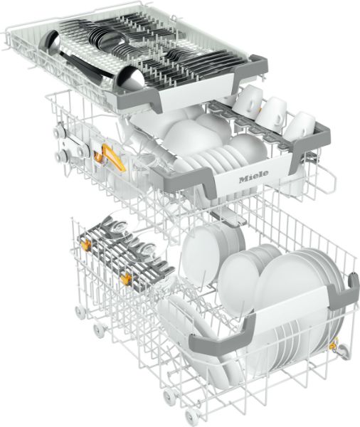 Miele G5790 SCVi SL 45cm Slimline Integrated Dishwasher in Stainless steel/CleanSteel_shelves