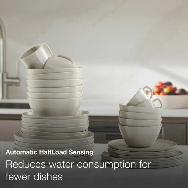 Miele G7210 Sci Full Size Semi Integrated Dishwasher in Stainless Steel/CleanSteel_halfload sensing