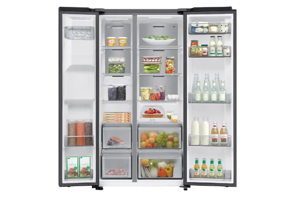 Samsung RS70F64KEFEU 91cm Side by Side American Fridge Freezer - Black_interior