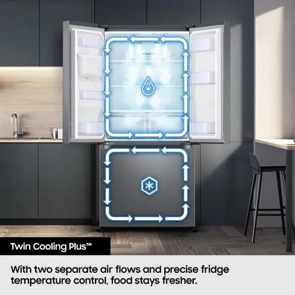 Samsung RF50C532EB1/EU 81.7cm American Fridge Freezer - Black_twin cooling plus