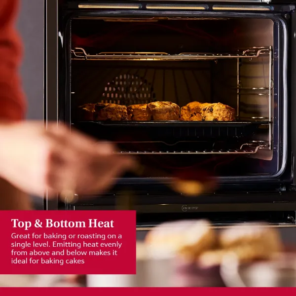 Neff B3ACE4AG3B 59.4cm Built In Electric Single Oven - Graphite Grey_top and bottom heat