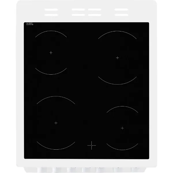 Beko EDVC503W 50cm Electric Cooker with Double Oven - White_hob