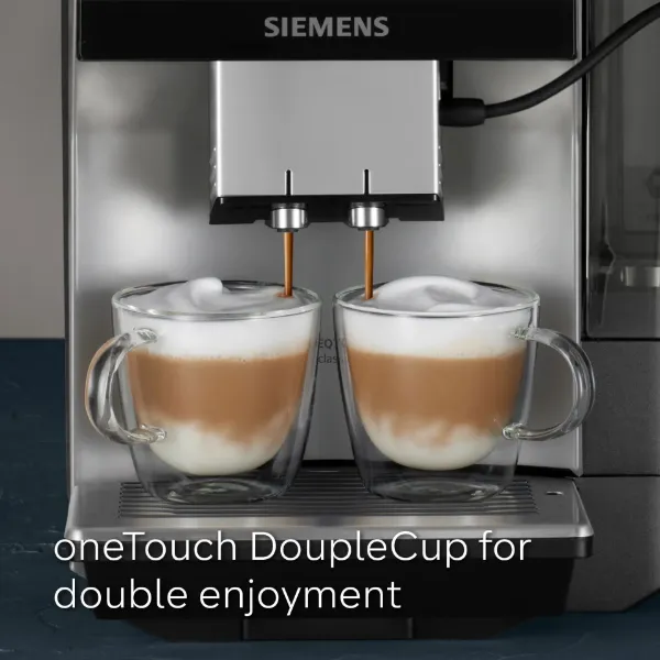 Siemens TP515GB1 Bean to cup coffee machine - Black/Silver_double cup