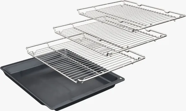 Bosch MBA533BS3B Series 4- 60cm Built In Double Oven - Stainless Steel_shelves