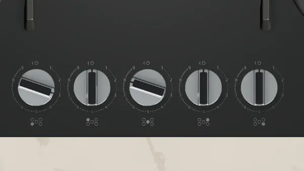 Neff T27PIQ4S0 75cm Gas Hob in Tempered Glass and Black_knobs