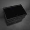Smeg C9IMN2 90cm Symphony Classic Single Cavity Induction Range Cooker in matte black _ top down view 