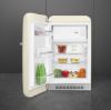 Smeg FAB10LCR6 55cm 50s Style Fridge Freezer Minibar Left Hand Hinge In Cream_open