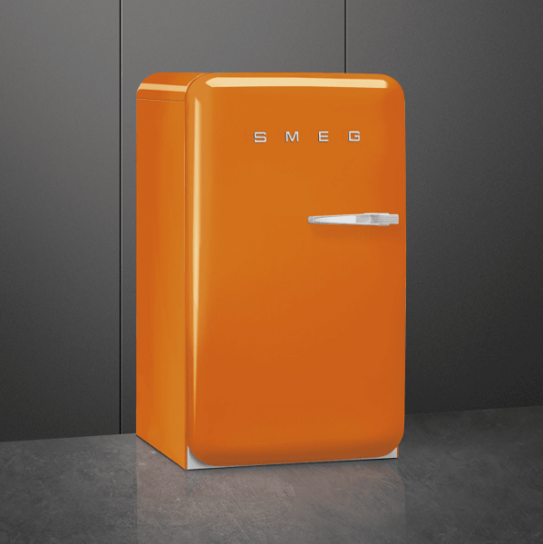 Smeg FAB10LOR6 55cm 50s Style Fridge Freezer Minibar Left Hand Hinge In Orange_main