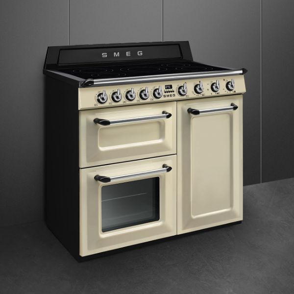Smeg TR103IP2 100cm Victoria Electric Range Cooker Cream main 3