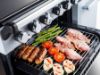 Rangemaster 15251 Estel Deluxe 110 Dual Fuel Range Cooker in Bordeaux with Chrome Trim - ESDLB110DFPBOR/CM1_grill