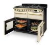 Rangemaster 18144 Estel Deluxe 110 Dual Fuel Range Cooker in Gloss Black with Antique Brass Trim - ESDLB110DFPGBL/AB1_ovens