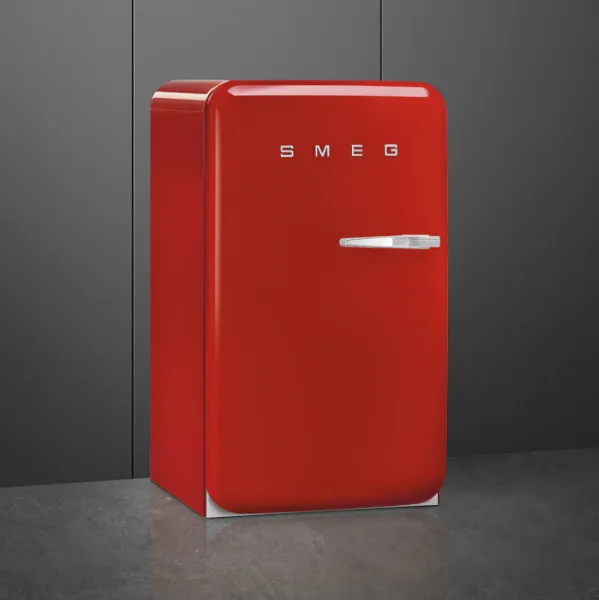 Smeg FAB10LRD6 55cm 50s Style Fridge Freezer Minibar Left Hand Hinge In Red_front