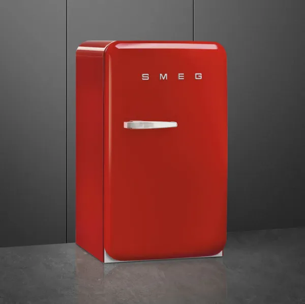 Smeg FAB10RRD6 55cm 50s Style Fridge Freezer Minibar Right Hand Hinge In Red_side