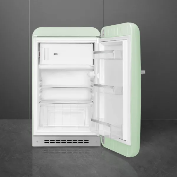 Smeg FAB10RPG6 55cm 50s Style Fridge Freezer Minibar Right Hand Hinge In Pastel Green_inside