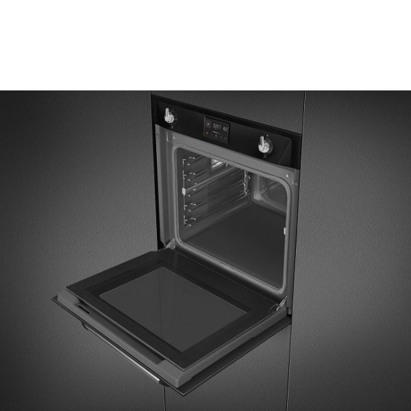 Smeg SOP6902S2PN 60cm Victoria Pyrolytic SteamOne Oven Black open 2