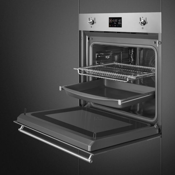 Smeg SO6302M2X 60cm Classic SpeedwaveXL Combi Microwave Stainless Steel shelves