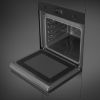 Smeg SO6302M2N 60cm Classic SpeedwaveXL Combi Microwave Matte Black open