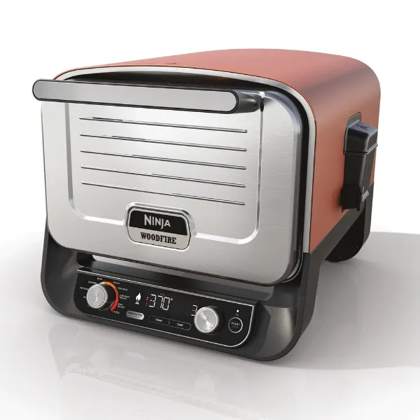Ninja OO101UKCOVKIT Ninja Woodfire Outdoor Oven with Grill Cover & Woodfire Pellets - Terracotta/Steel_bbq