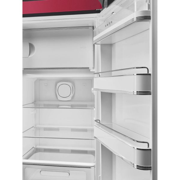Smeg FAB28RDRB5 60cm 50s Style Fridge with Icebox Right Hand Hinge In Ruby Red_door