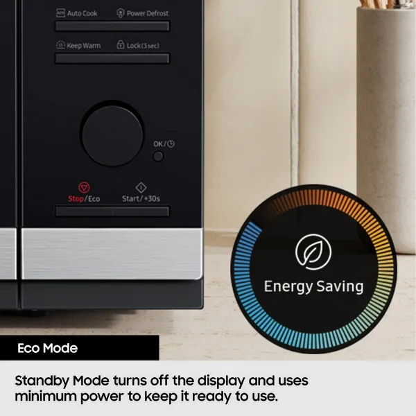 Samsung MS32DG4504ATE3 32L Solo Microwave Oven with Triple Distribution System - STSS_eco mode