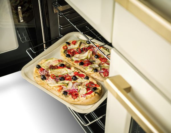 Rangemaster 17881 Deluxe 110 Induction Range Cooker in Heather with Chrome Trim - ESDLB110EIPHTH/CM1_left oven2