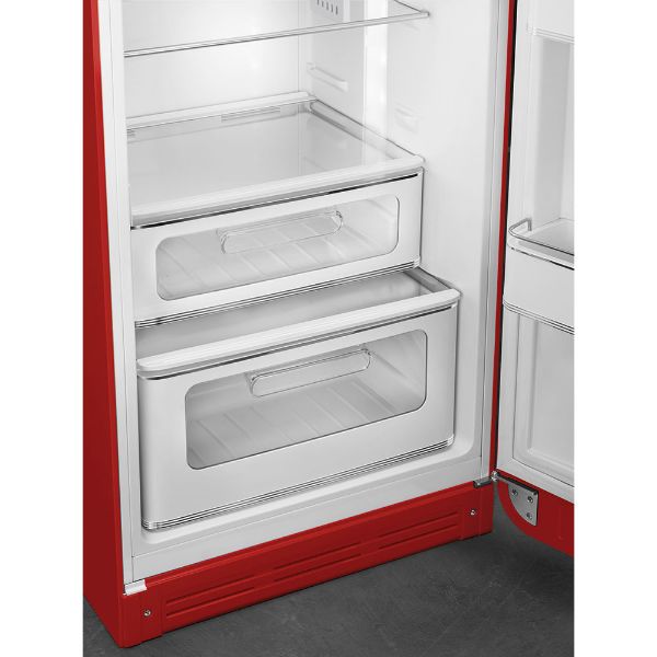 Smeg FAB30RRD5UK 60cm 50s Style Fridge Freezer Right Hand Hinge In Red_insidebottom