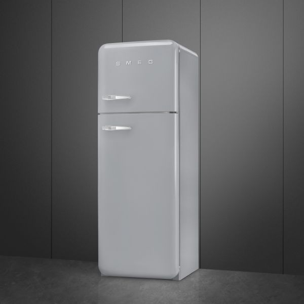 Smeg FAB30RSV5UK 60cm 50s Style Fridge Freezer Right Hand Hinge In Silver_side