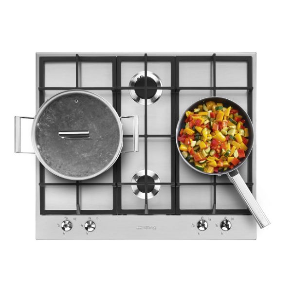 Smeg PX364L 60cm Classic Gas Hob Stainless Steel demo