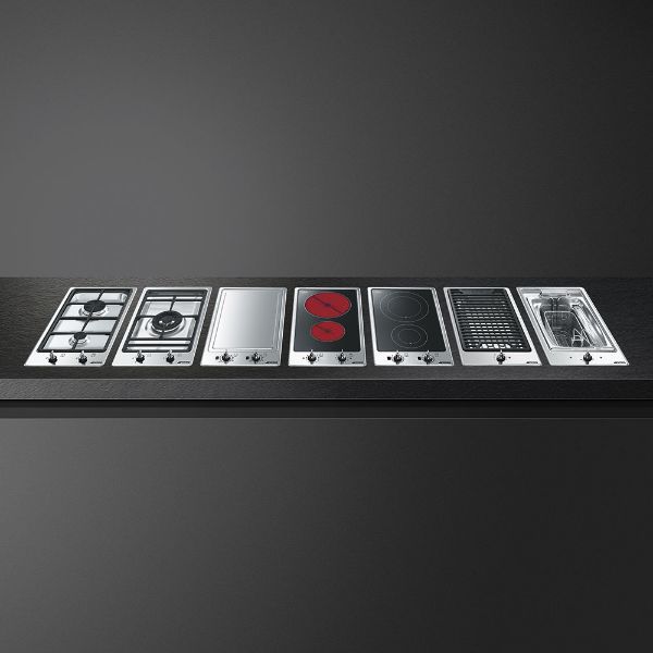 Smeg PGF30B 31cm Domino Classic Lava Stone Grill range