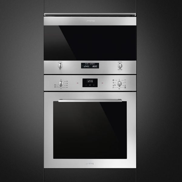 Smeg MP322X1 Classic 22 Litre Built In Microwave with Grill in Stainless Steel integrated 2