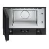 Smeg MP122B3 Linea 22 Litre Built In Microwave with Grill Midnight Black open