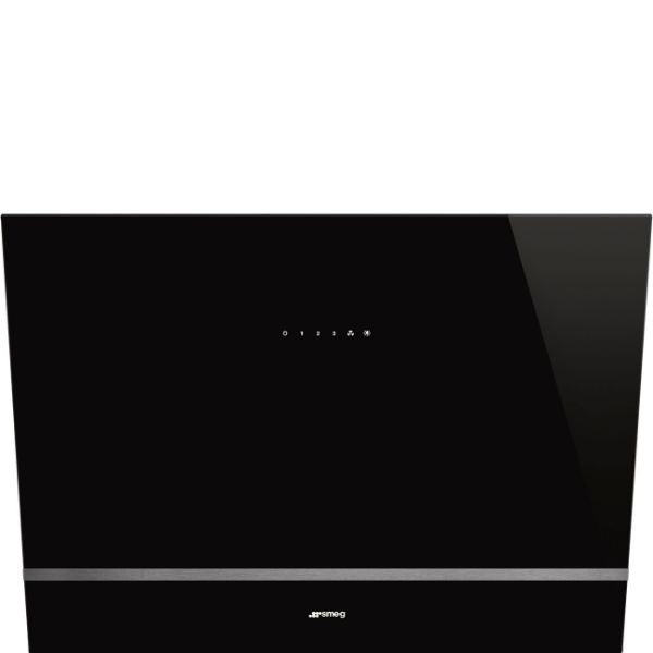 Smeg KV28N 80cm Angled Chimney Hood Black main 2