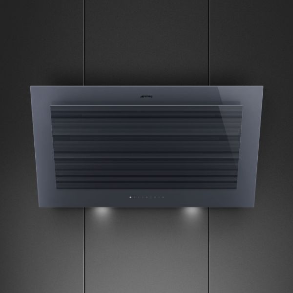 Smeg KV194G 90cm Linea Angled Chimney Auto-Vent 2.0 Hood Neptune Grey main 3