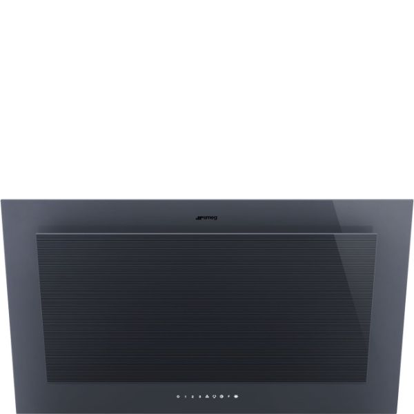 Smeg KV194G 90cm Linea Angled Chimney Auto-Vent 2.0 Hood Neptune Grey main