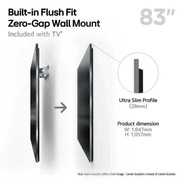 LG OLED83G54LW.AEK 83" 4K OLED Smart TV_mount