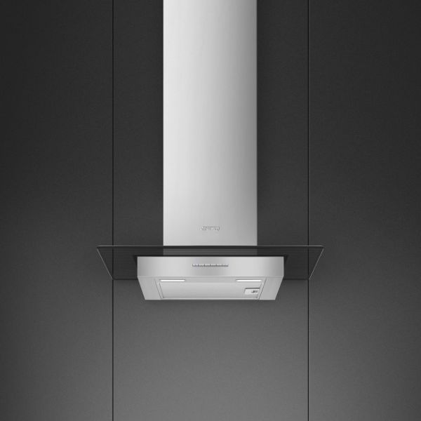 Smeg KBT600VE 60cm Chimney Hood Stainless Steel & Glass main 2