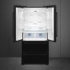 Smeg FQ55FNDE 84cm Two Door Two Drawer Fridge Freezer Black open