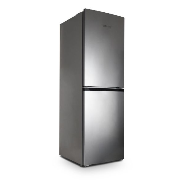 Montpellier MNF167ES 55cm No Frost  Fridge Freezer in Silver_angled