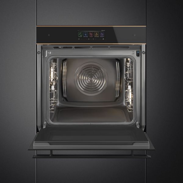 SOP6606WS2PNR 60cm Dolce Stil Novo Pyrolytic SteamOne Wi-Fi Oven open