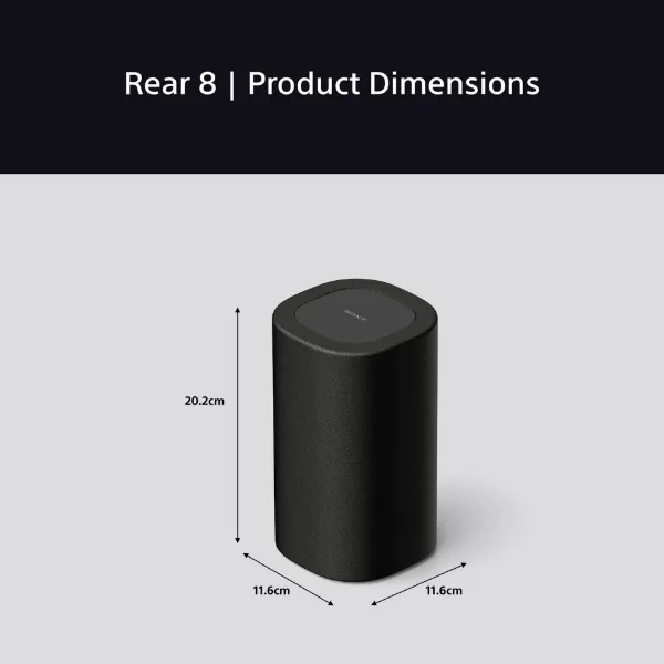 Sony SARS8.CEJ  Home Theatre / Wireless Rear Speakers - Black_dimensions