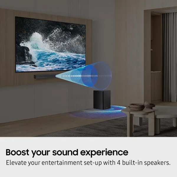 Samsung HW-B650F/XU 3.1ch 370W Soundbar with Wireless Subwoofer Bass Boost and Game Mode - Black_sound 1