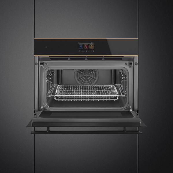 SO4604M2PNR 45cm Dolce Stil Novo Speedwave Combi Microwave Copper open