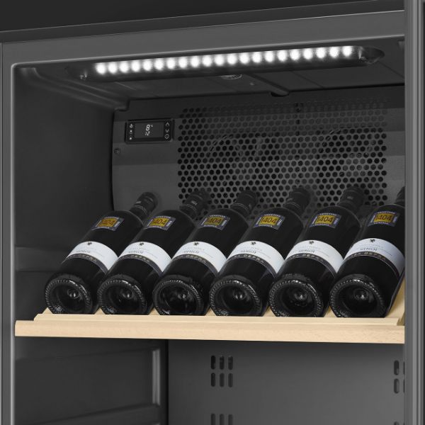 Smeg SCV115G 60cm Freestanding Classic Wine Cooler with Right Hand Hinge SS shelves