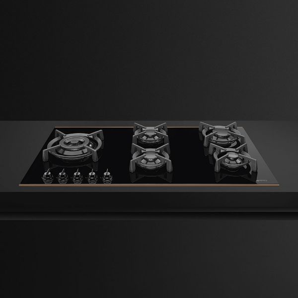 Smeg PV695LCNR 90cm Dolce Stil Novo Gas on Glass Hob with Copper Trim main 2
