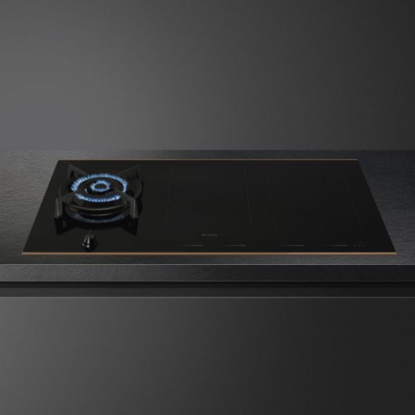 Smeg PM6954R 90cm Dolce Stil Novo Mixed Fuel Auto Vent 2.0 Hob with Copper on