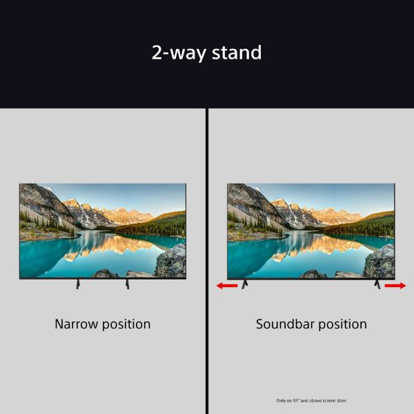 Sony K55S38B.UKA 55" 4K HDR Google TV_2 way stand