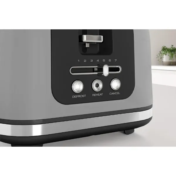 Morphy Richards 245705 Signature 4 Slice Toaster - Grey_controls 1