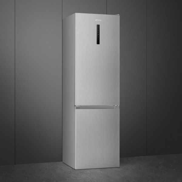 Smeg FC20XDNEUK 60cm Freestanding Fridge Freezer Stainless Steel Effect Doors main 2