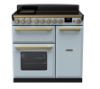 Rangemaster 18057 Estel Deluxe 90 Induction Range Cooker in Misty Blue with Antique Brass Trim - ESDL90EIPMSB/AB1_main