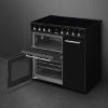 Smeg CX93IMBL 90cm Concert Electric Range Cooker with Induction Hob open 2